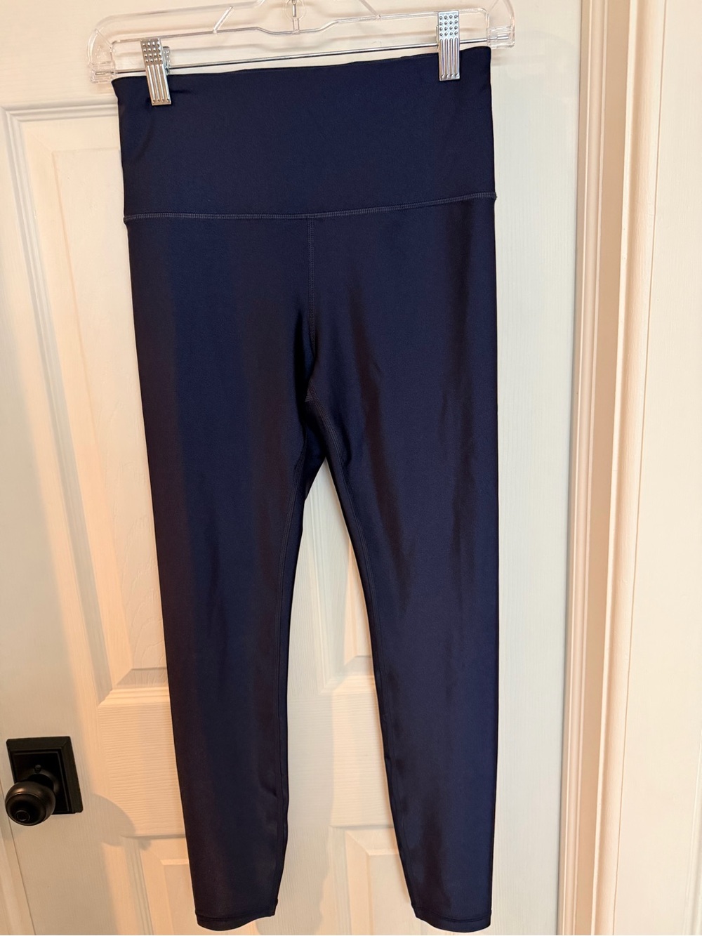 Athleta Elation Shine High Rise Tights Leggings Navy Size Small